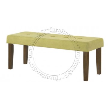 Xandra Fabric Cushion Dining Bench (Green)